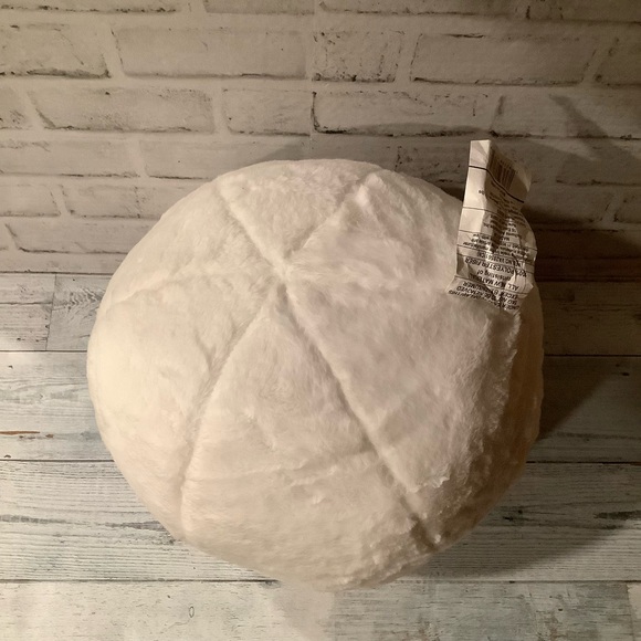 Sheffield Home 14”D Faux Fur Round Pillow - Picture 3 of 5